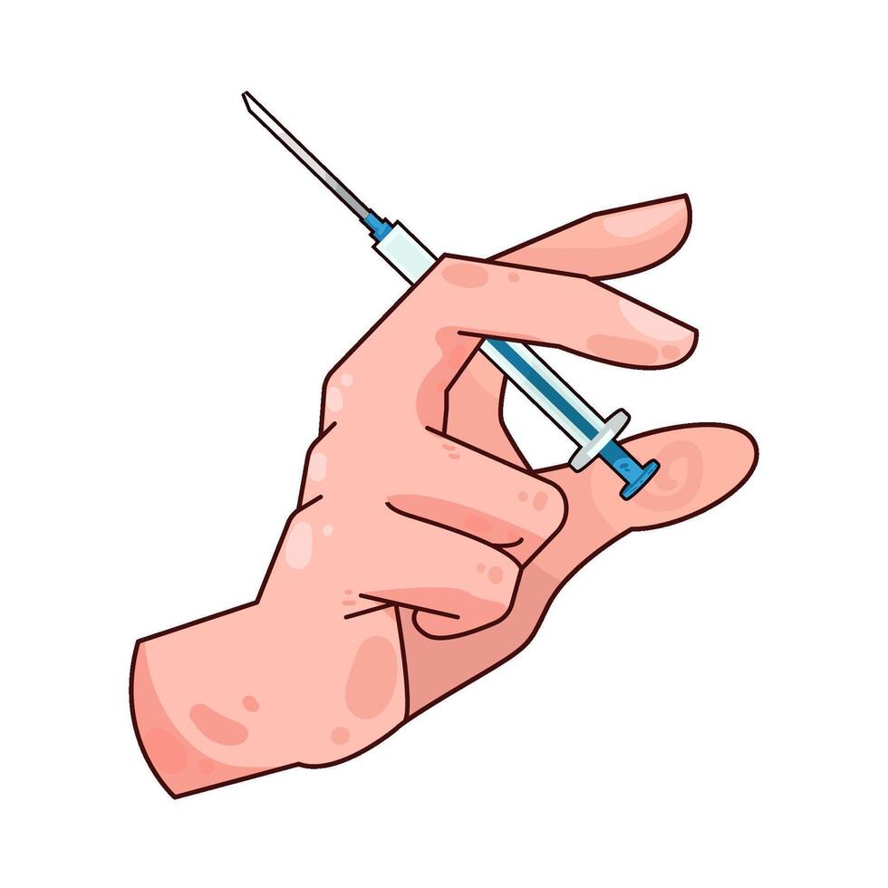 Illustration of syringe vector