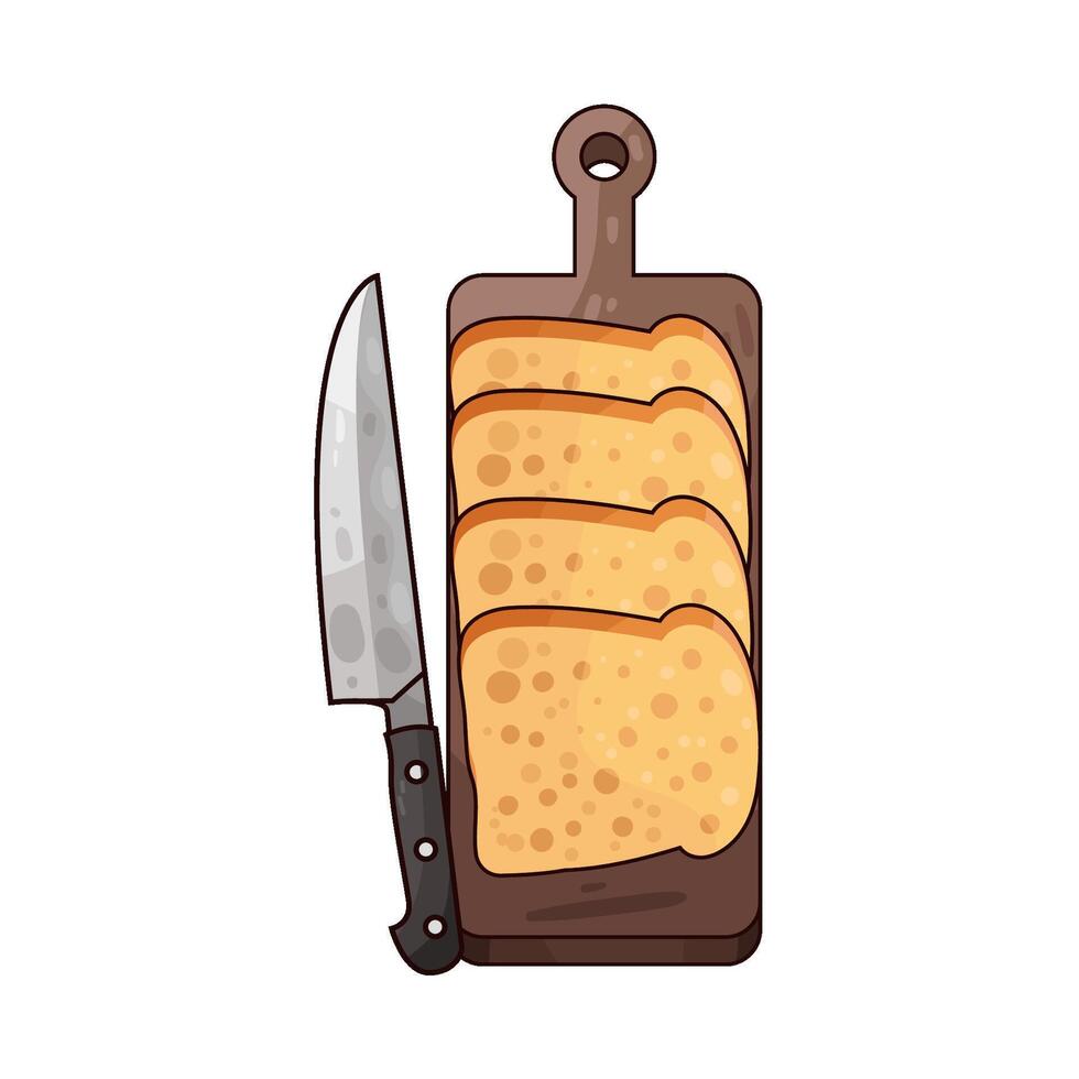 Illustration of bread slice vector