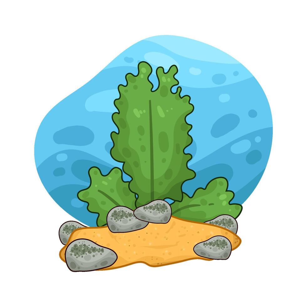 Illustration of seaweed vector