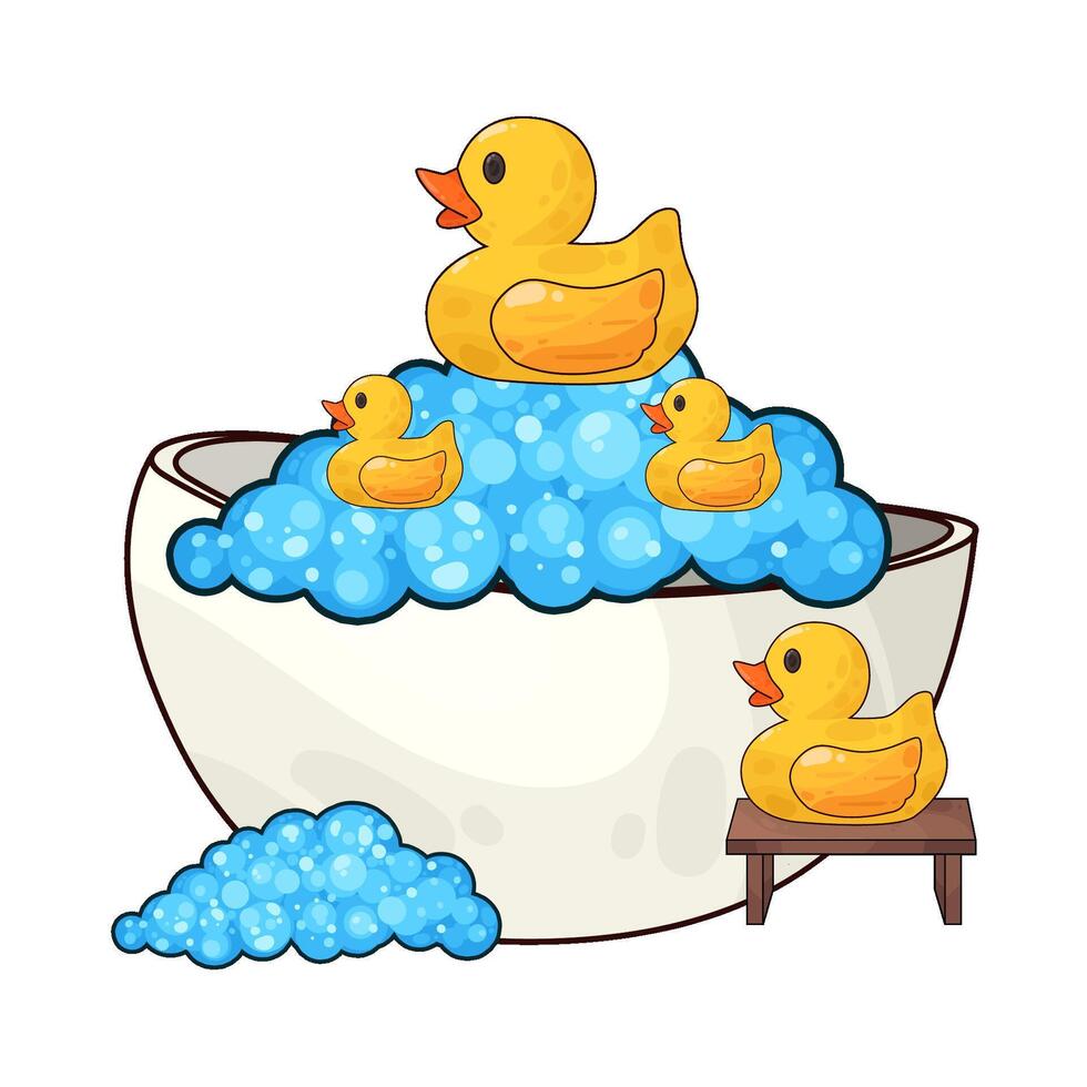 Illustration of bathtub vector