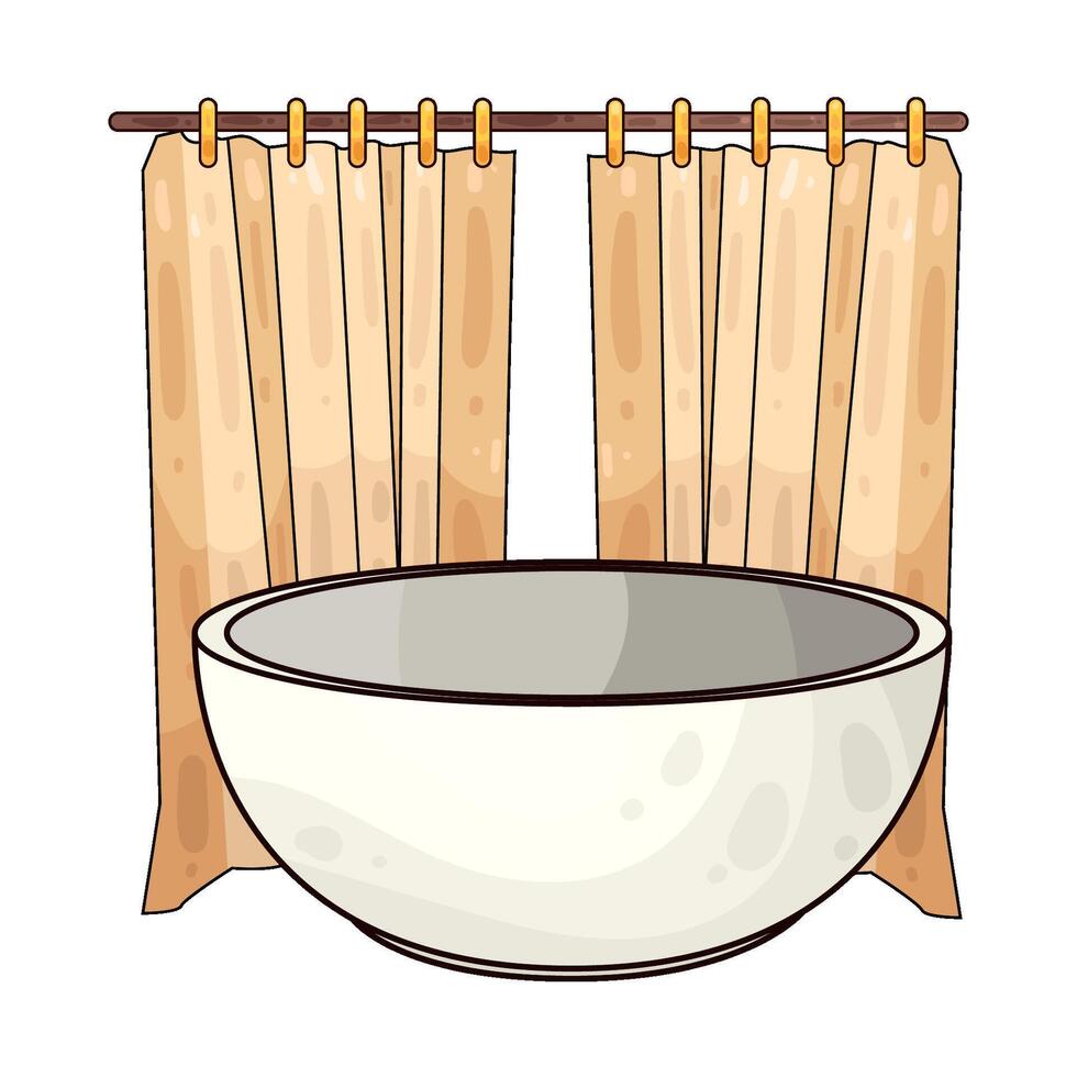 Illustration of bathtub vector