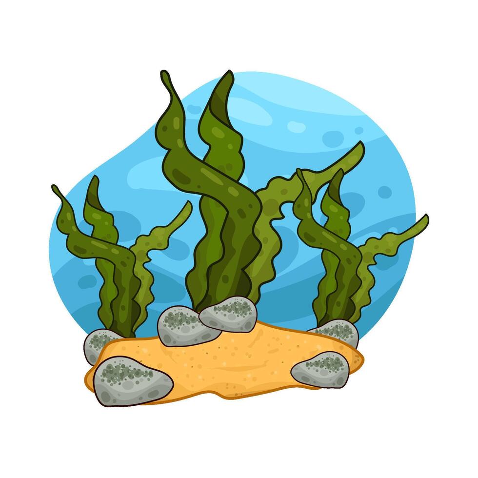 Illustration of seaweed vector