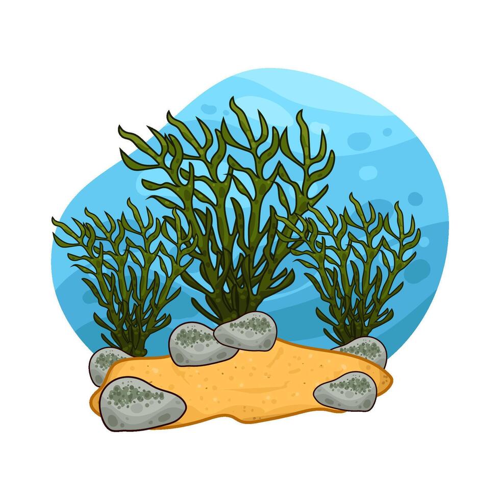 Illustration of seaweed vector