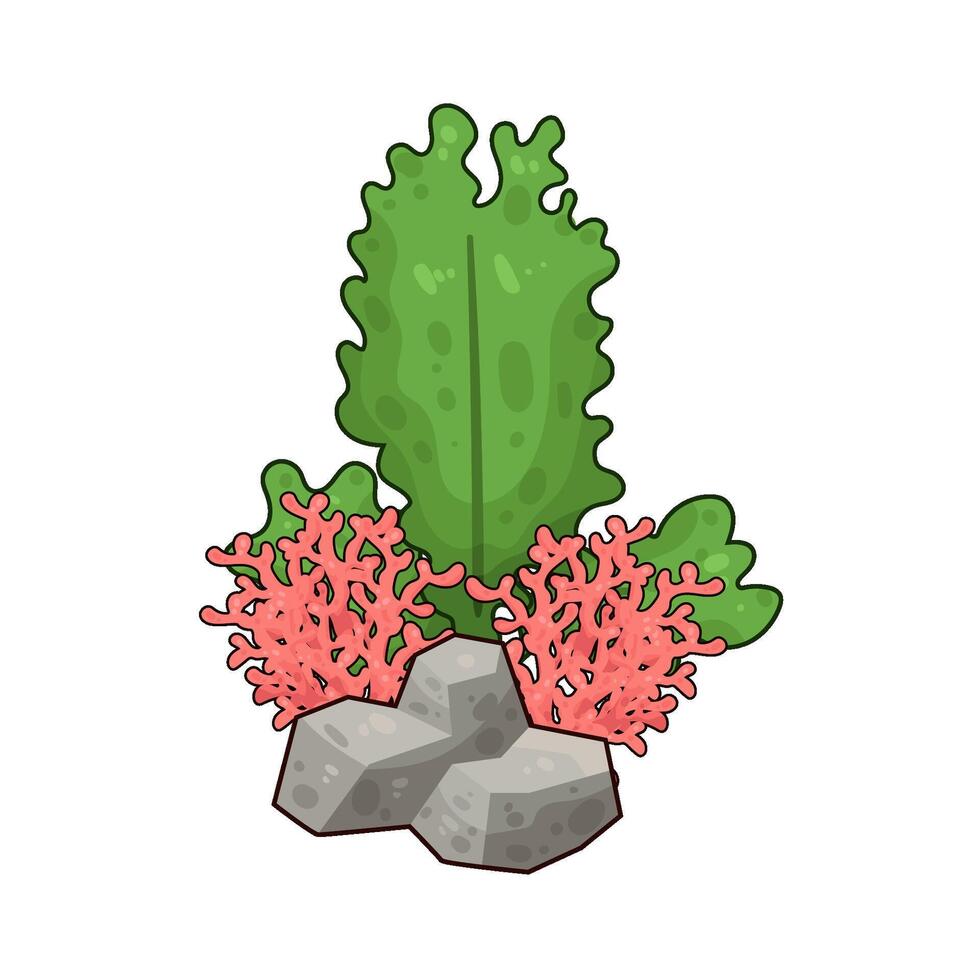 Illustration of seaweed vector