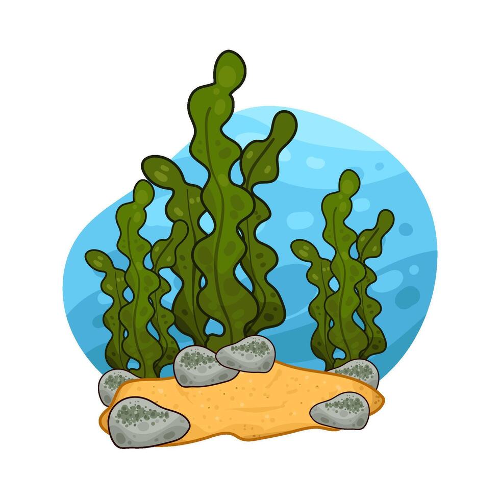 Illustration of seaweed vector