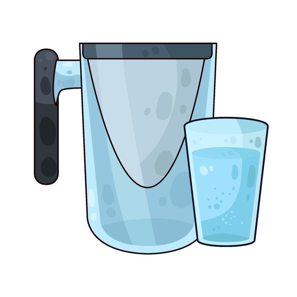 Illustration of water filter vector