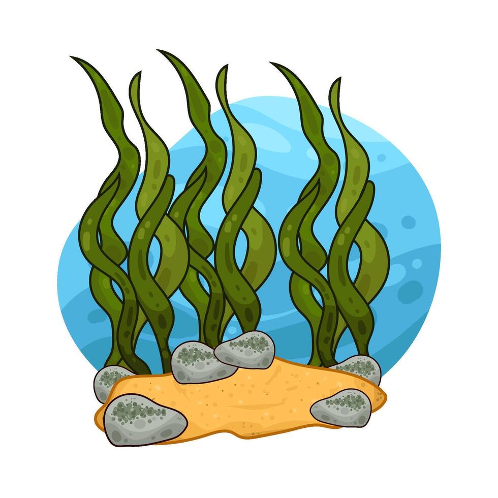 Illustration of seaweed vector