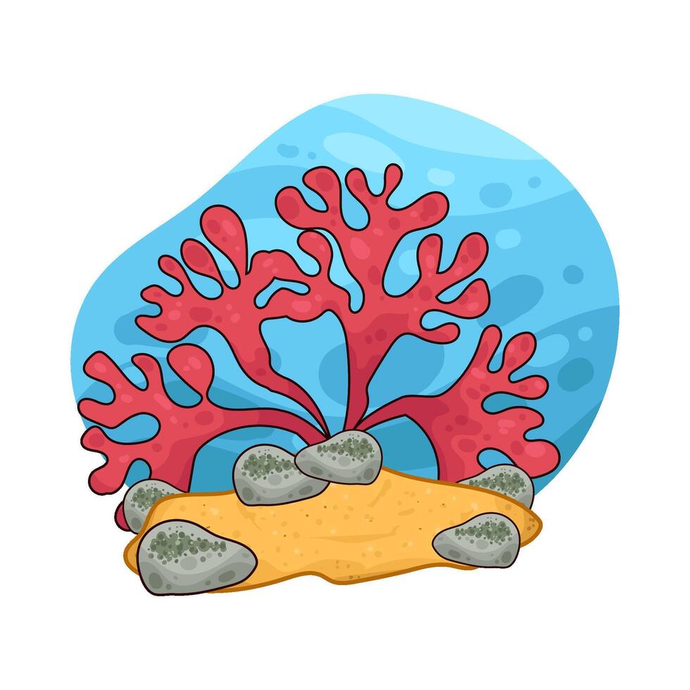 Illustration of seaweed vector