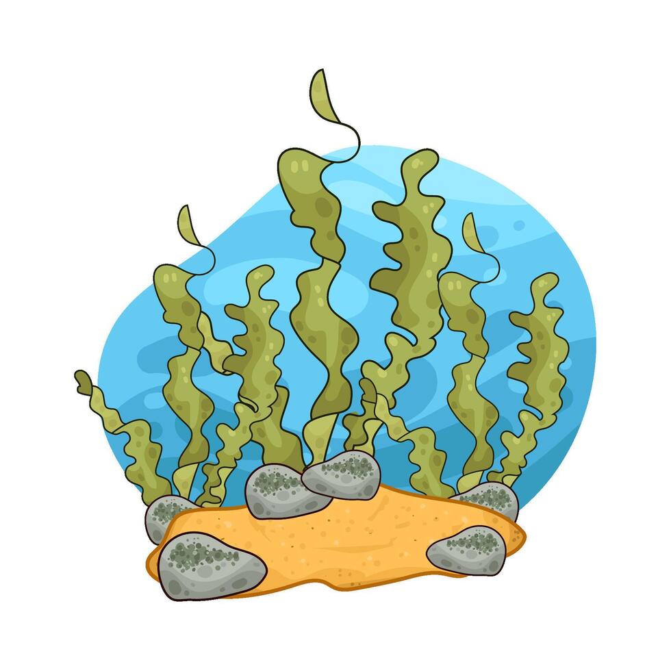 Illustration of seaweed vector