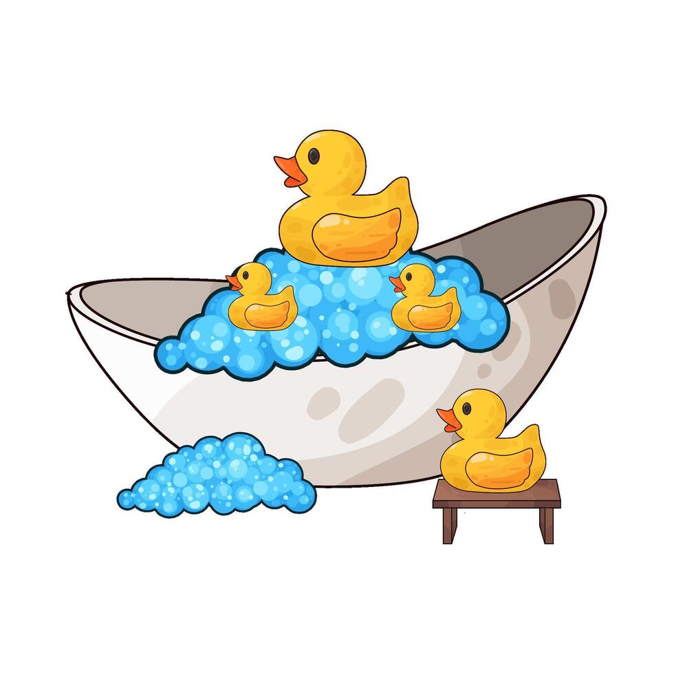 Illustration of bathtub vector