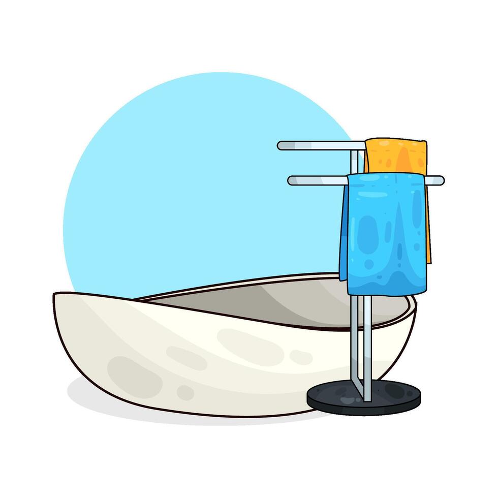 Illustration of bathtub vector