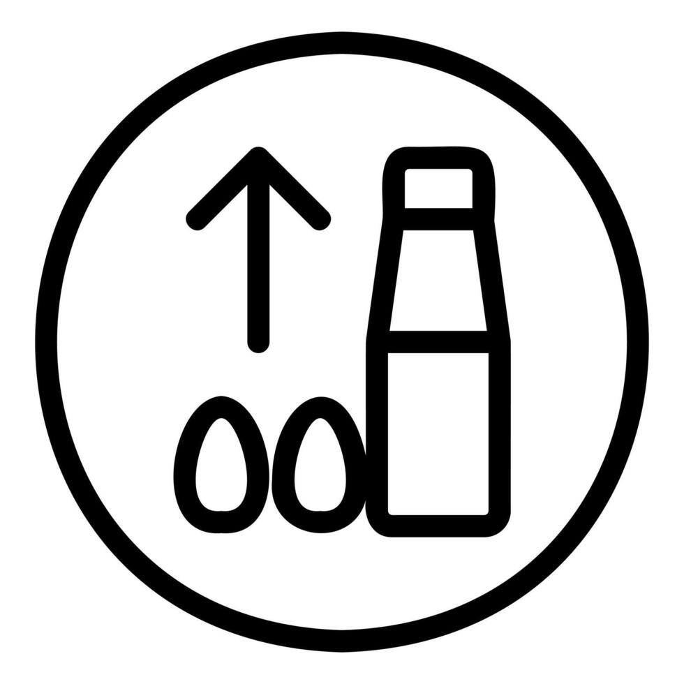 Milk and Eggs Outline Icon vector