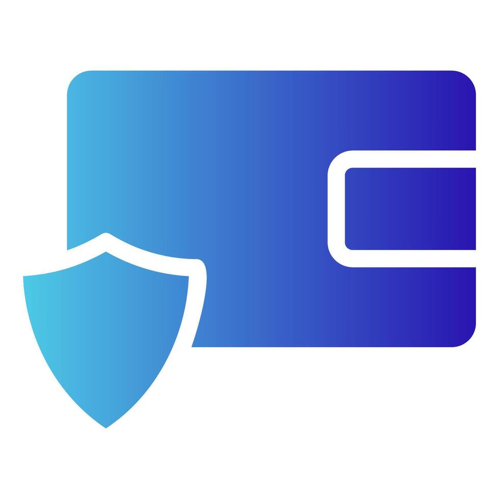 Secure Wallet Gradient Glyph Icon vector
