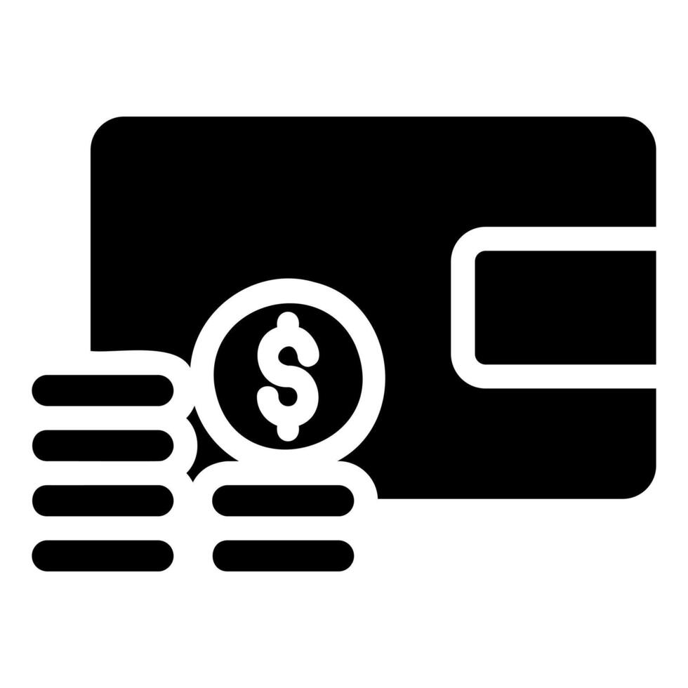 Wallet with Coins and Dollar Sign vector