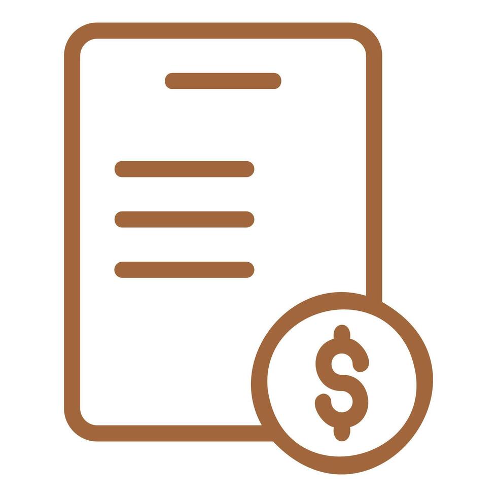 Invoice Outline Fill Icon vector