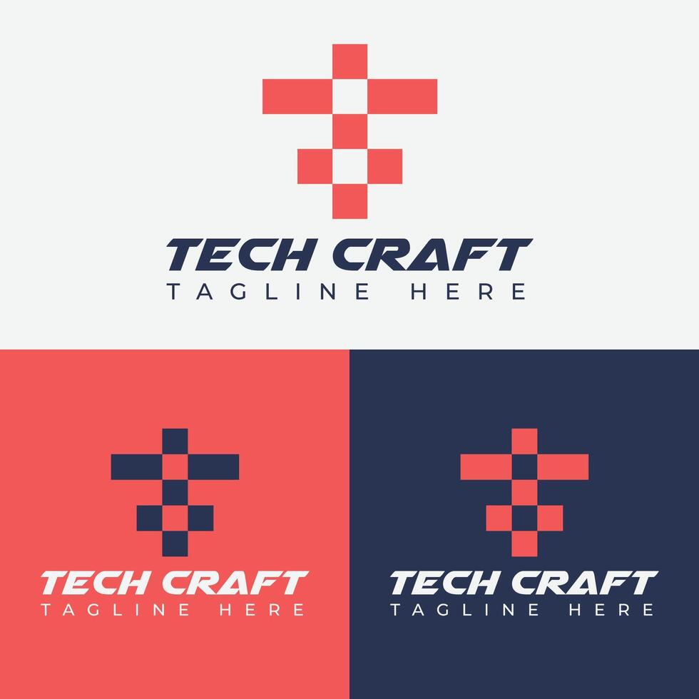 Tech Craft Company Logo Design vector