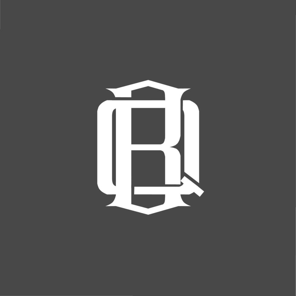 Monogram logo a combination of the letters b and q or the letters q and b vector