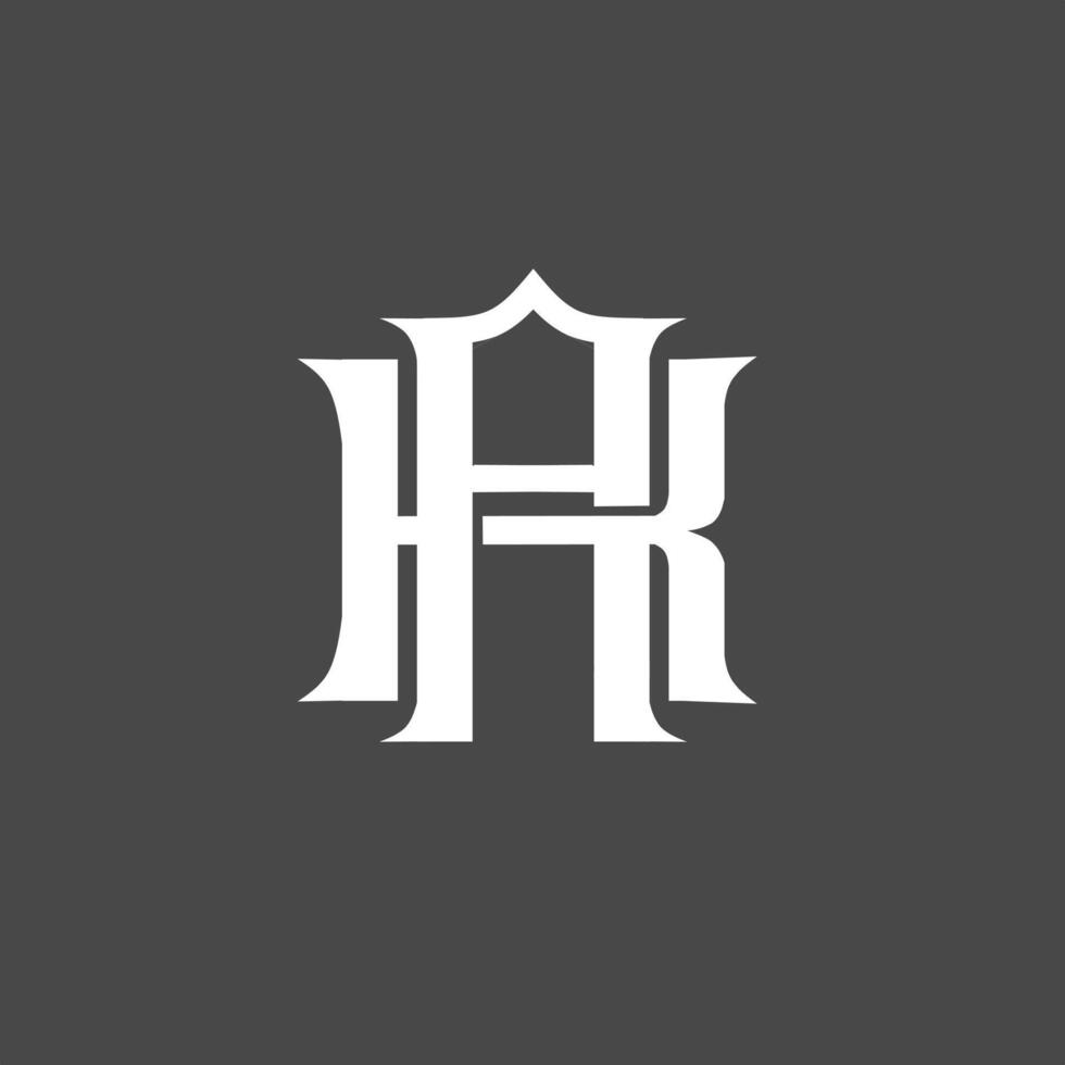 Monogram logo, a combination of the letters a and k or the letters k and a vector