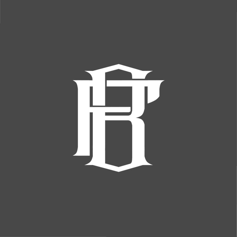 Monogram logo a combination of the letters b and f or the letters f and b vector