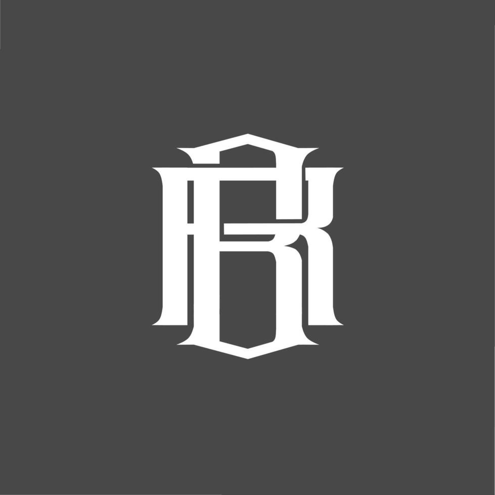 Monogram logo a combination of the letters b and r or the letters r and b vector