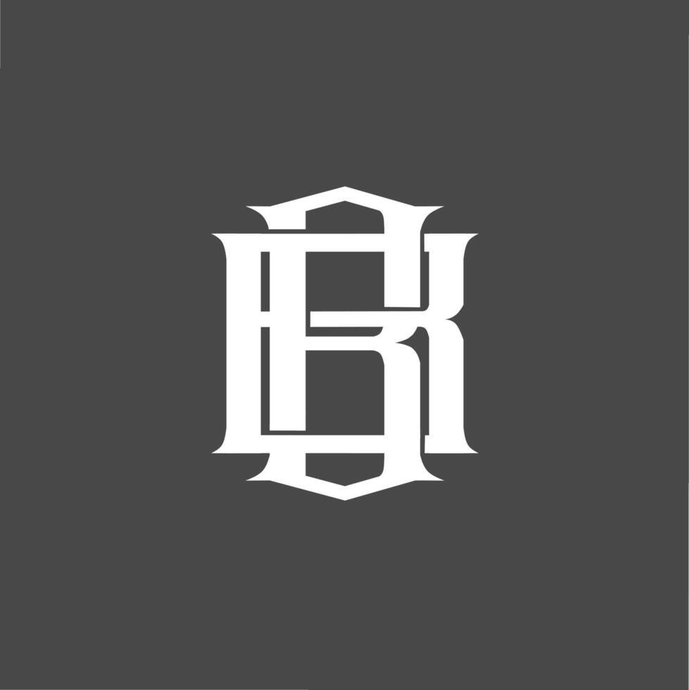 Monogram logo, a combination of the letters b and b vector