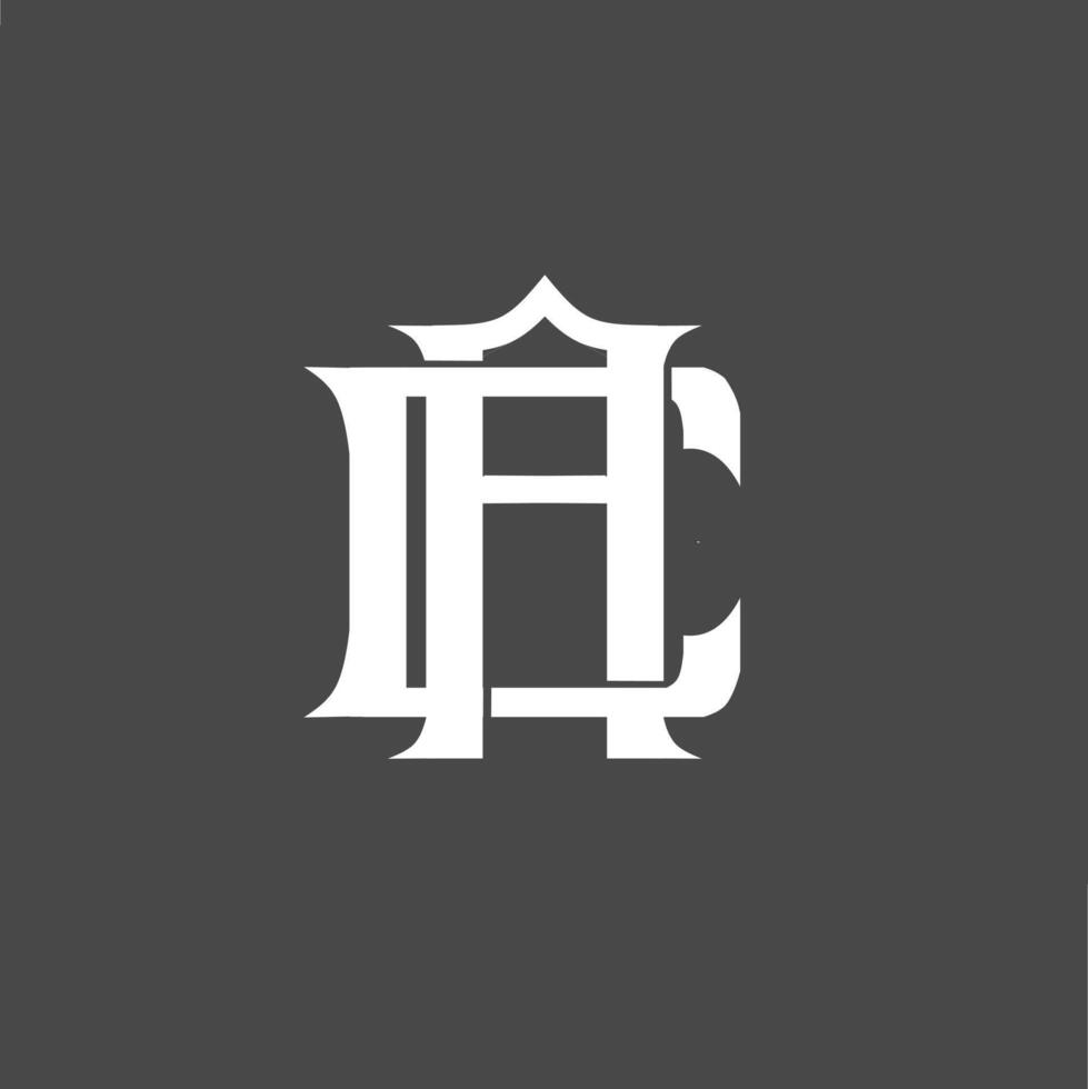 monogram logo, a combination of the letters a and c or the letters c and a vector