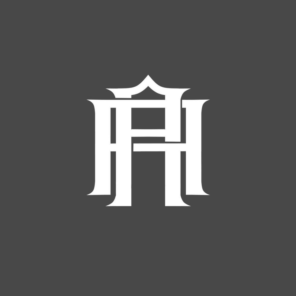 Monogram logo, a combination of the letters a and a or the letters a and a vector