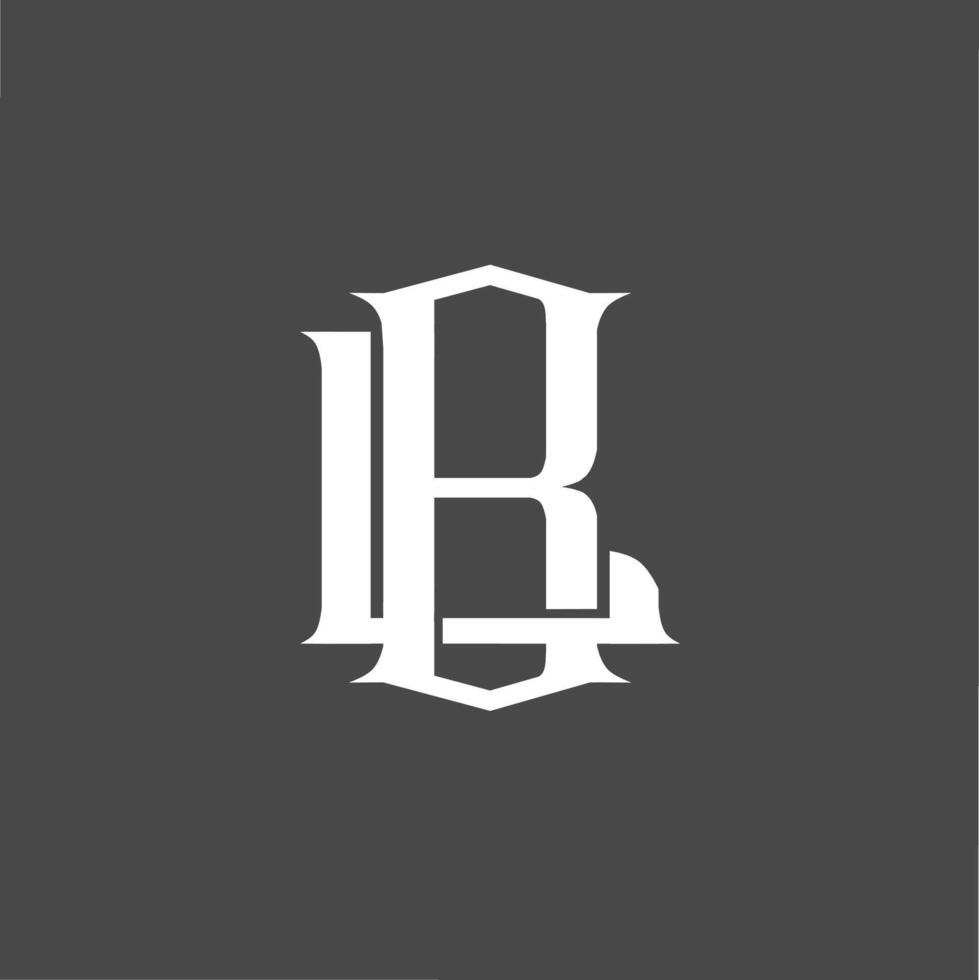 Monogram logo a combination of the letters b and l or the letters l and b vector