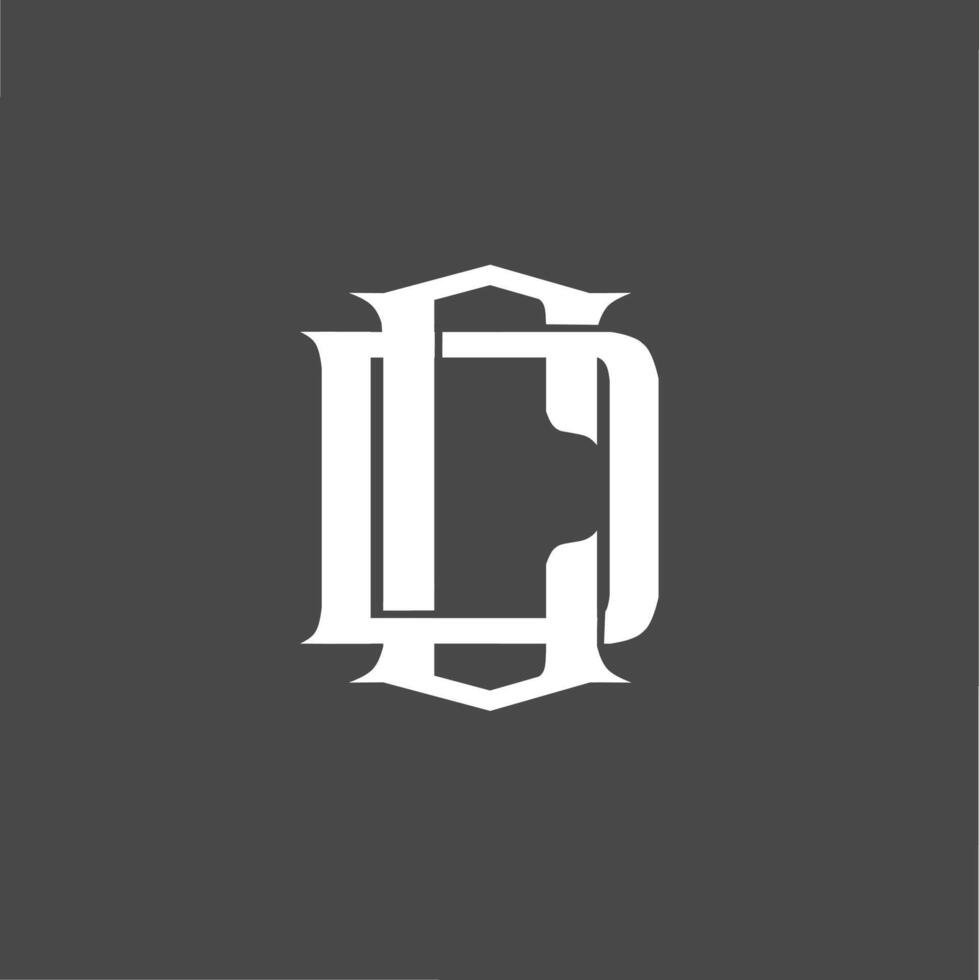Monogram logo a combination of the letters c and d or the letters d and c vector