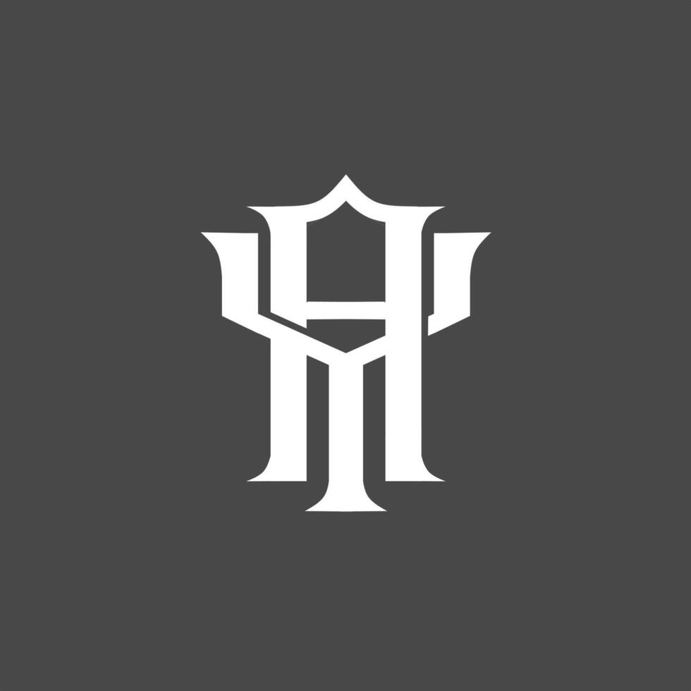 Monogram logo, a combination of the letters a and y or the letters y and a vector