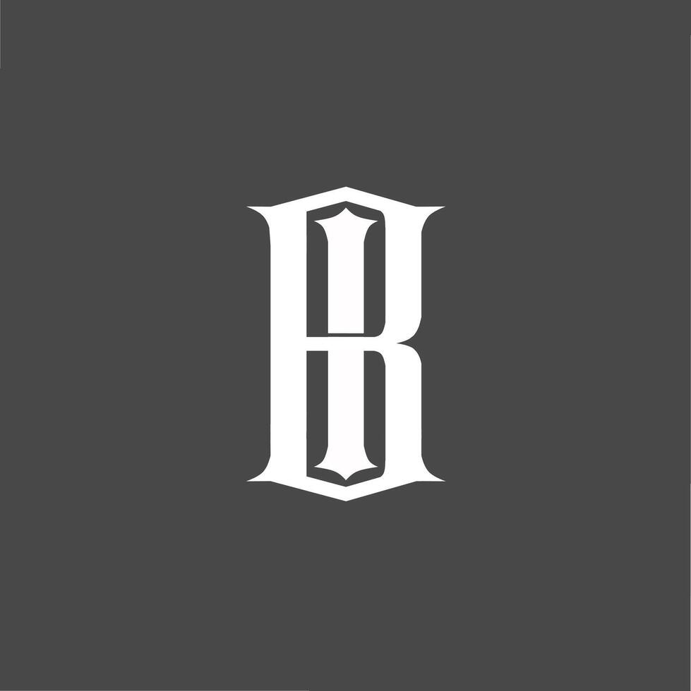 Monogram logo a combination of the letters b and i or the letters i and b vector