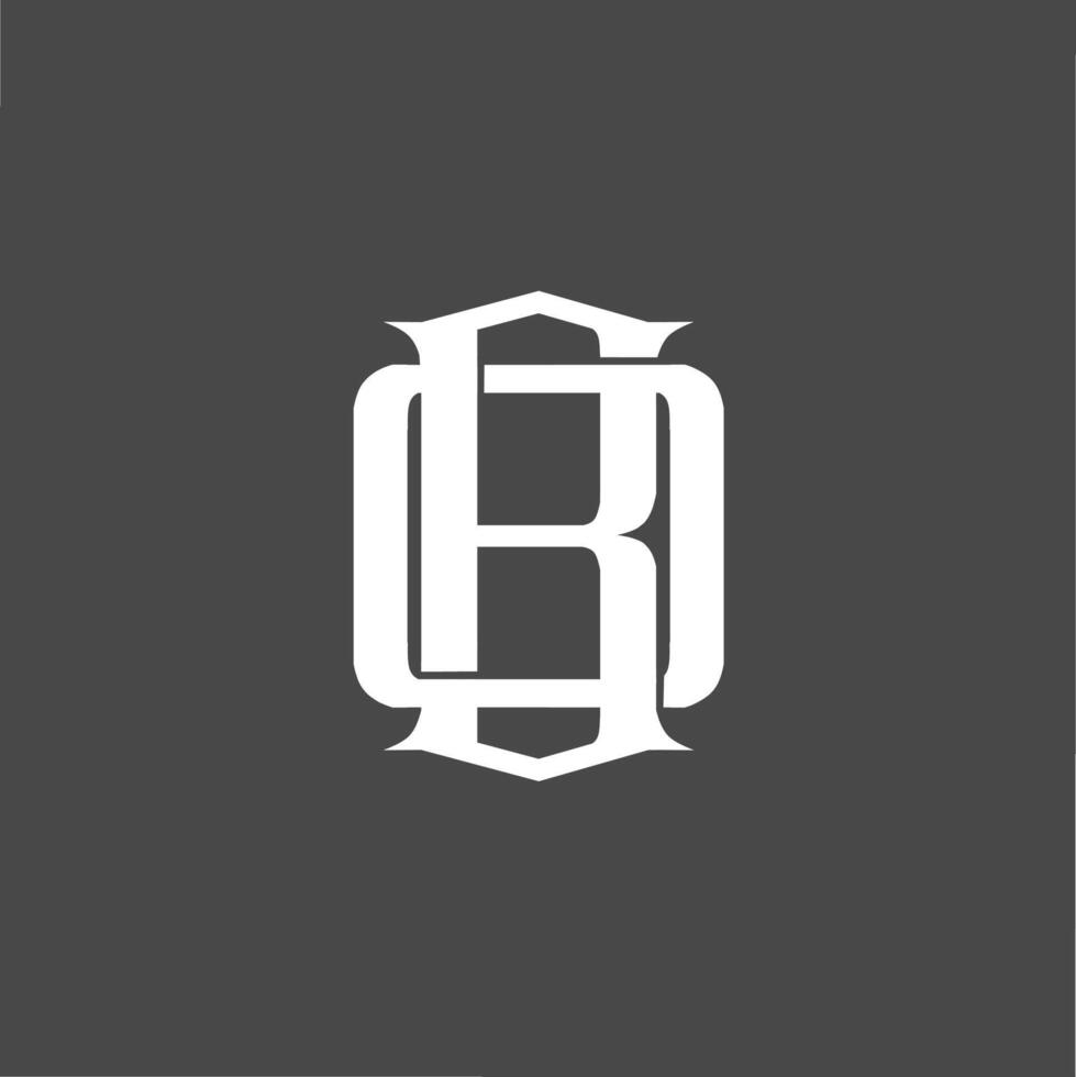 Monogram logo a combination of the letters b and o or the letters o and b vector