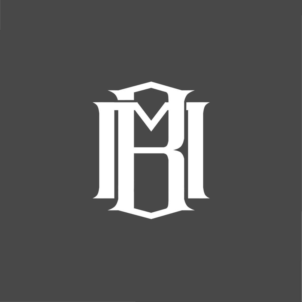 Monogram logo a combination of the letters b and m or the letters m and b vector