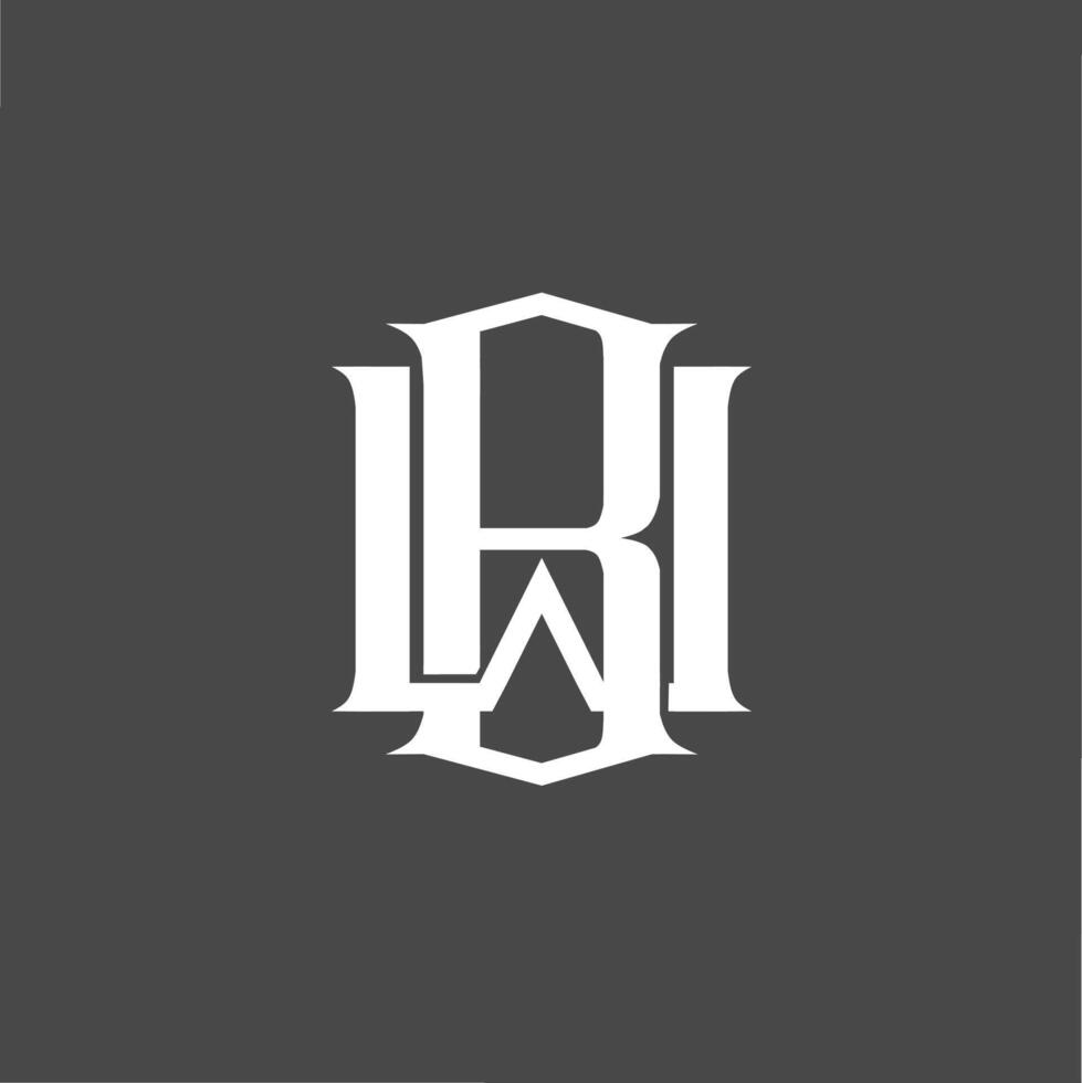Monogram logo a combination of the letters b and w or the letters w and b vector