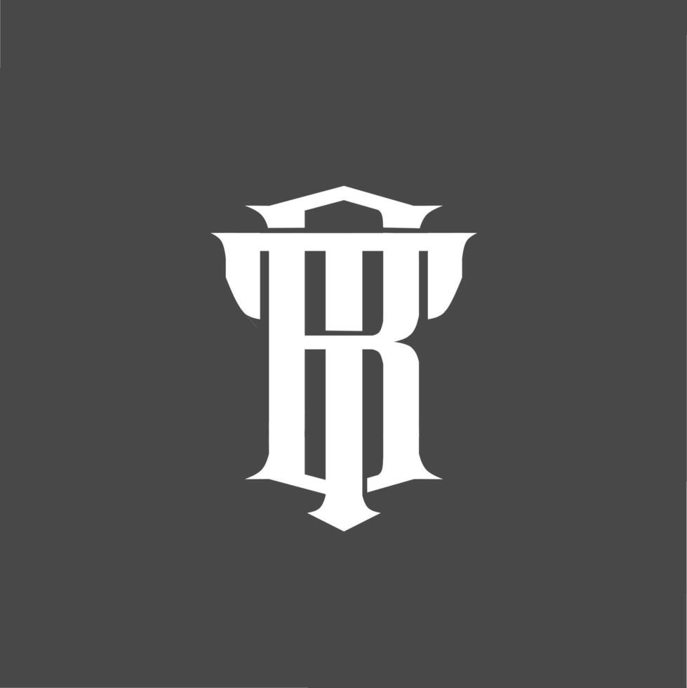 Monogram logo a combination of the letters b and t or the letters t and b vector