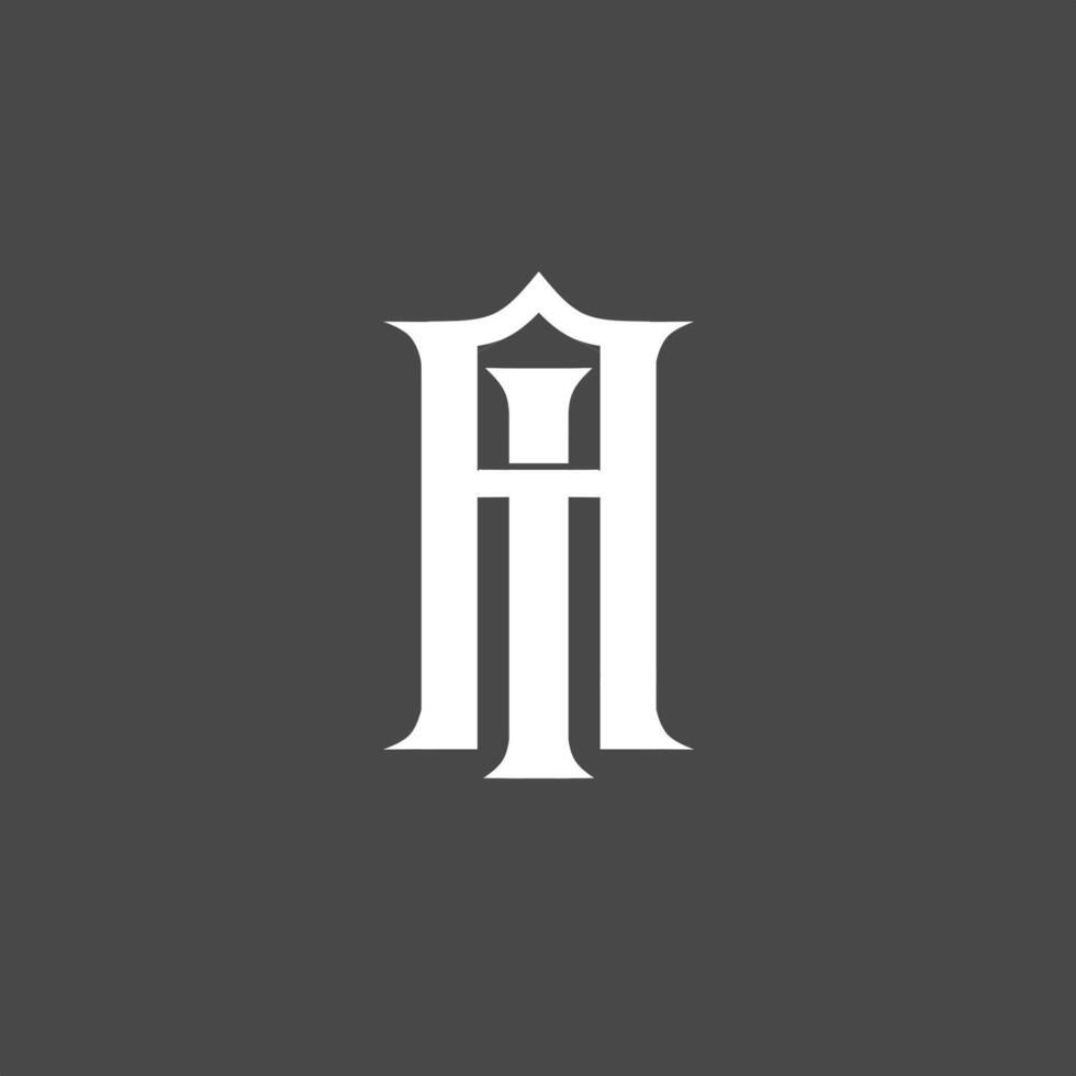 Monogram logo, a combination of the letters a and i or the letters i and a vector