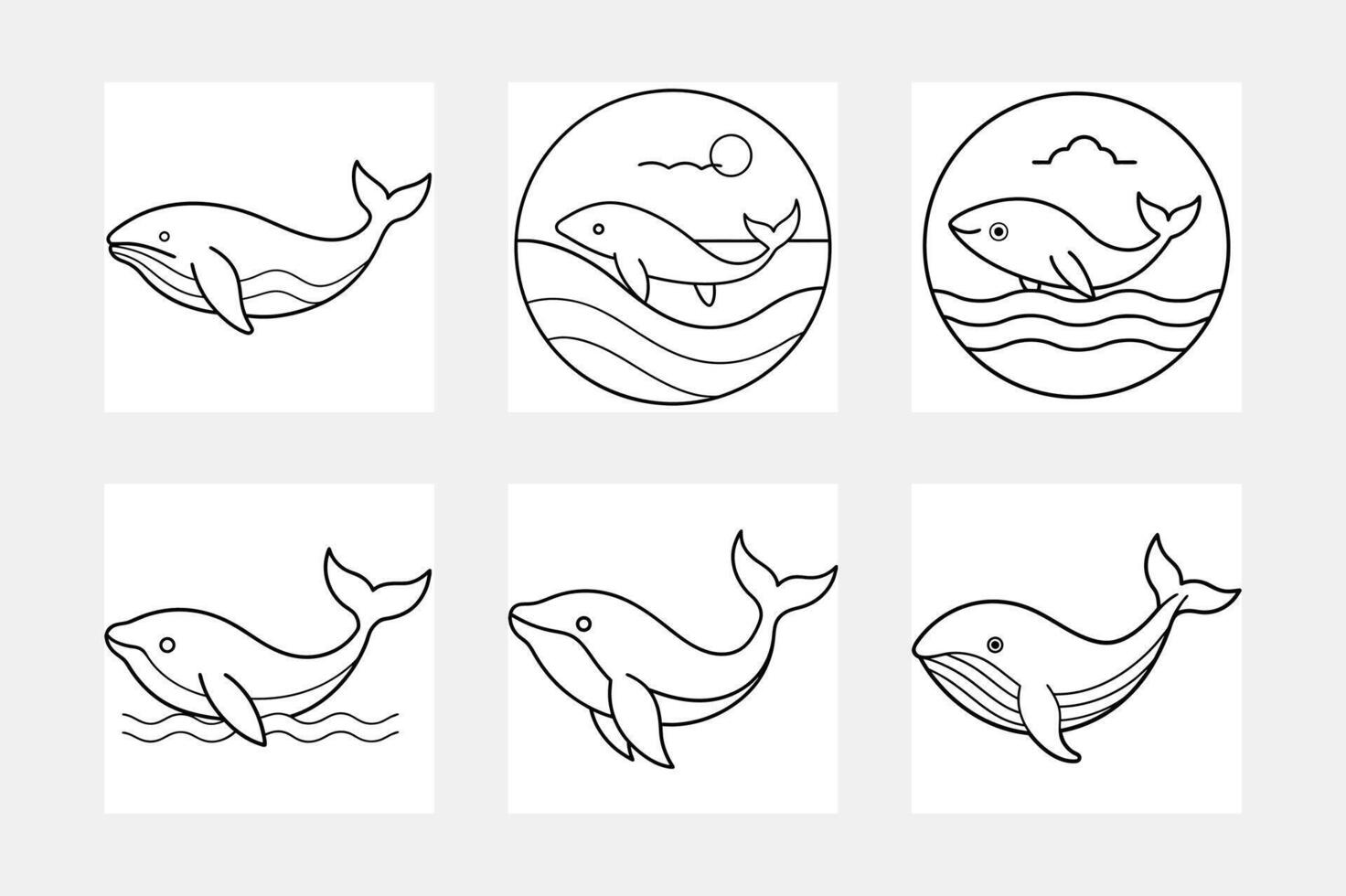 Dive into Creativity with Whale Line Art for Kids vector