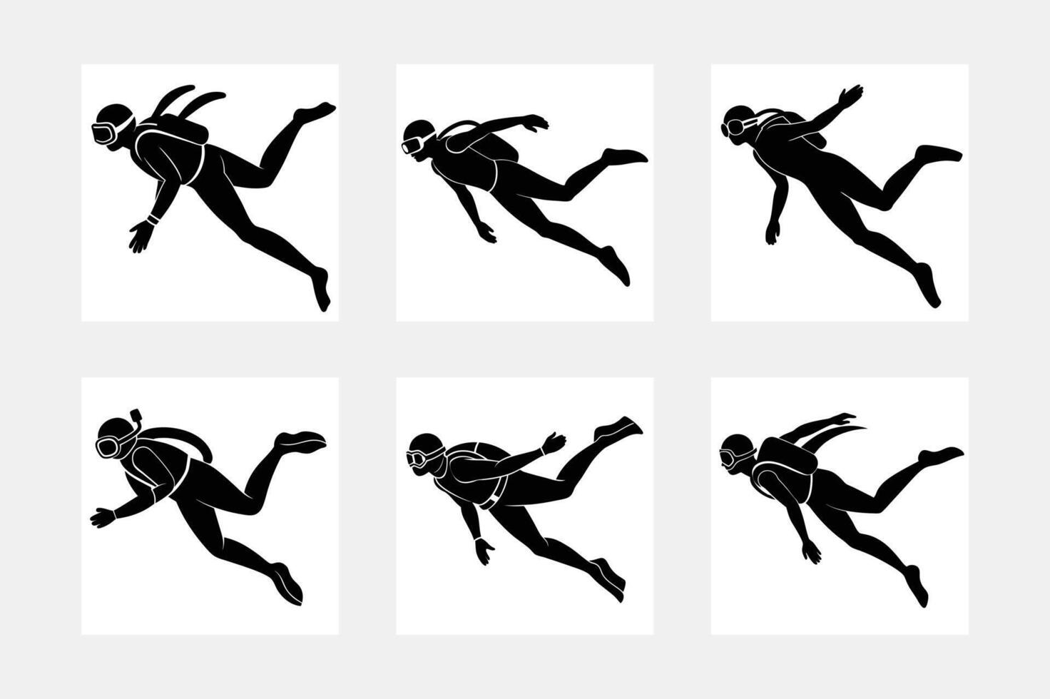 jumping into the water illustration in flat style vector
