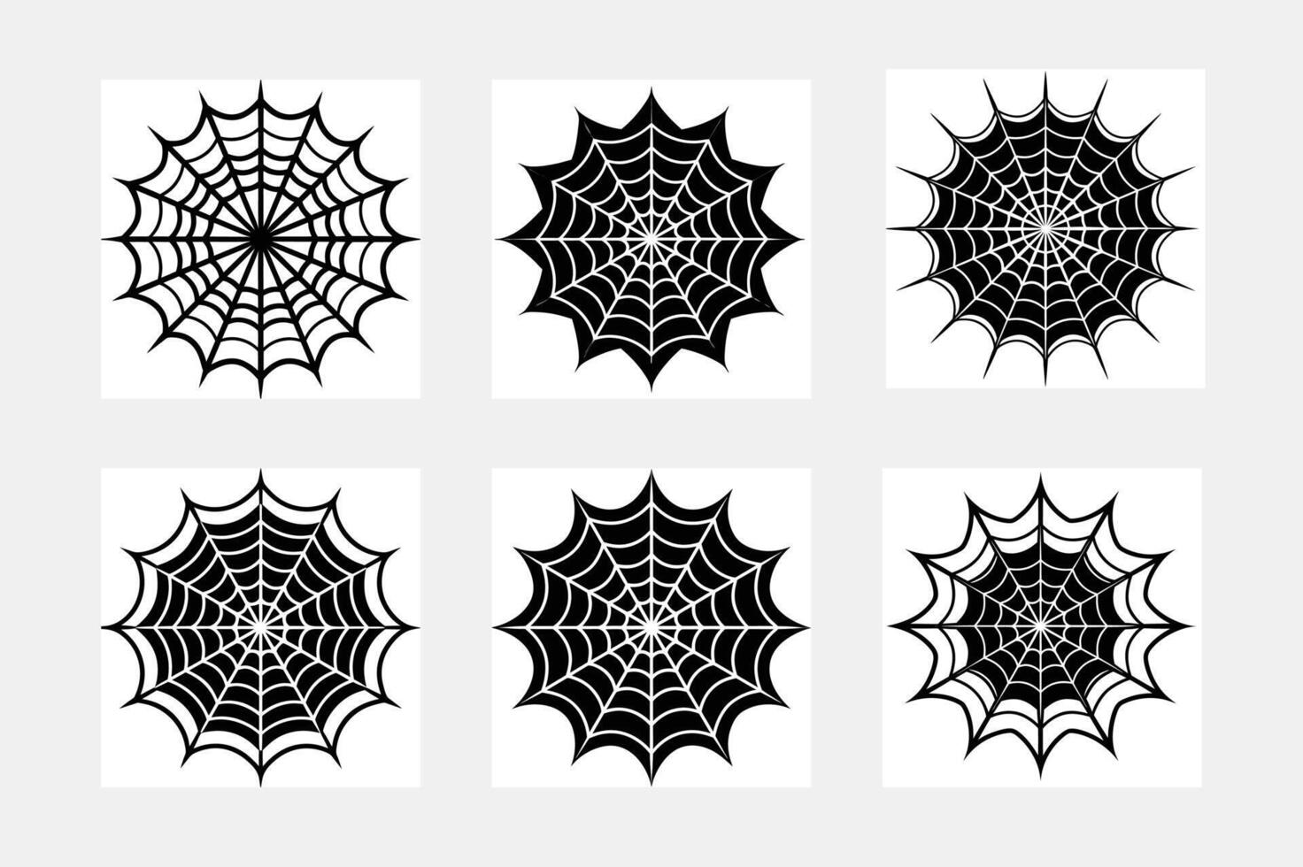 High-Quality Spider Wave Silhouette Illustration Set vector