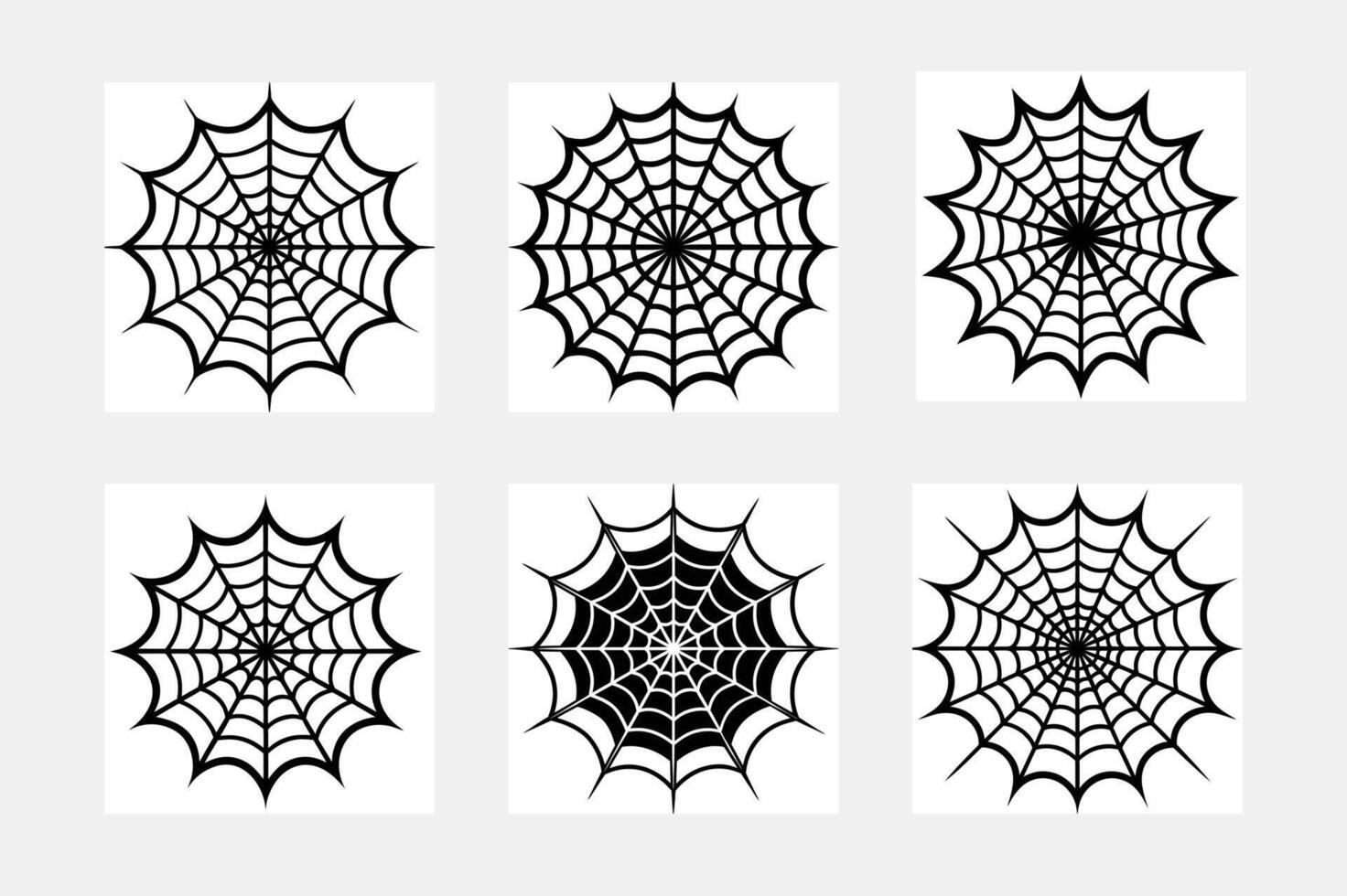 Captivating Set of Spider Wave Silhouette Designs vector