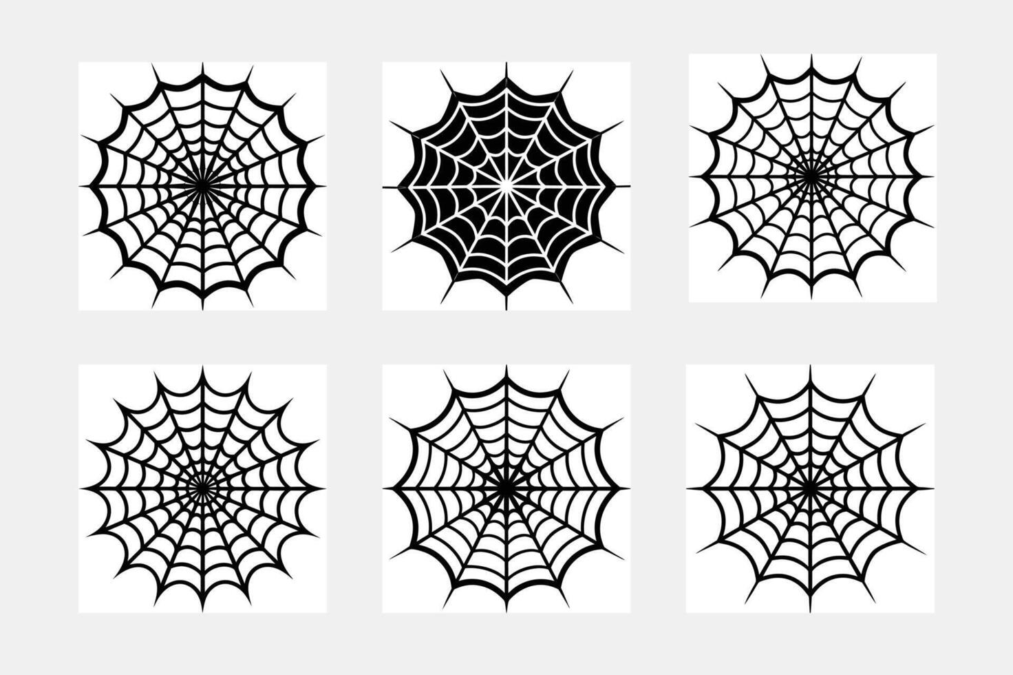 Stunning Set of Spider Wave Silhouette Illustrations vector