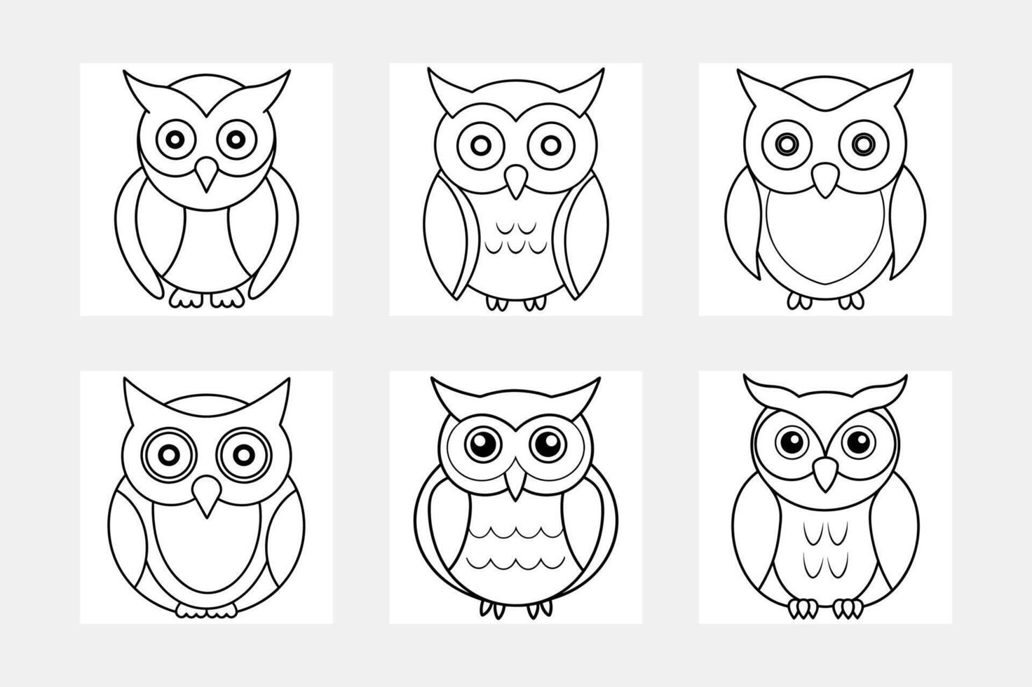 Explore Owl Line Art for Kids Coloring Adventures vector