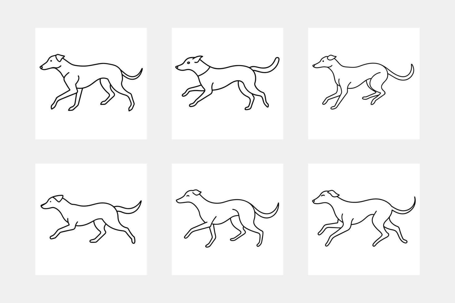 Unleash Imagination with Running Dog Line Art for Kids Coloring Fun vector