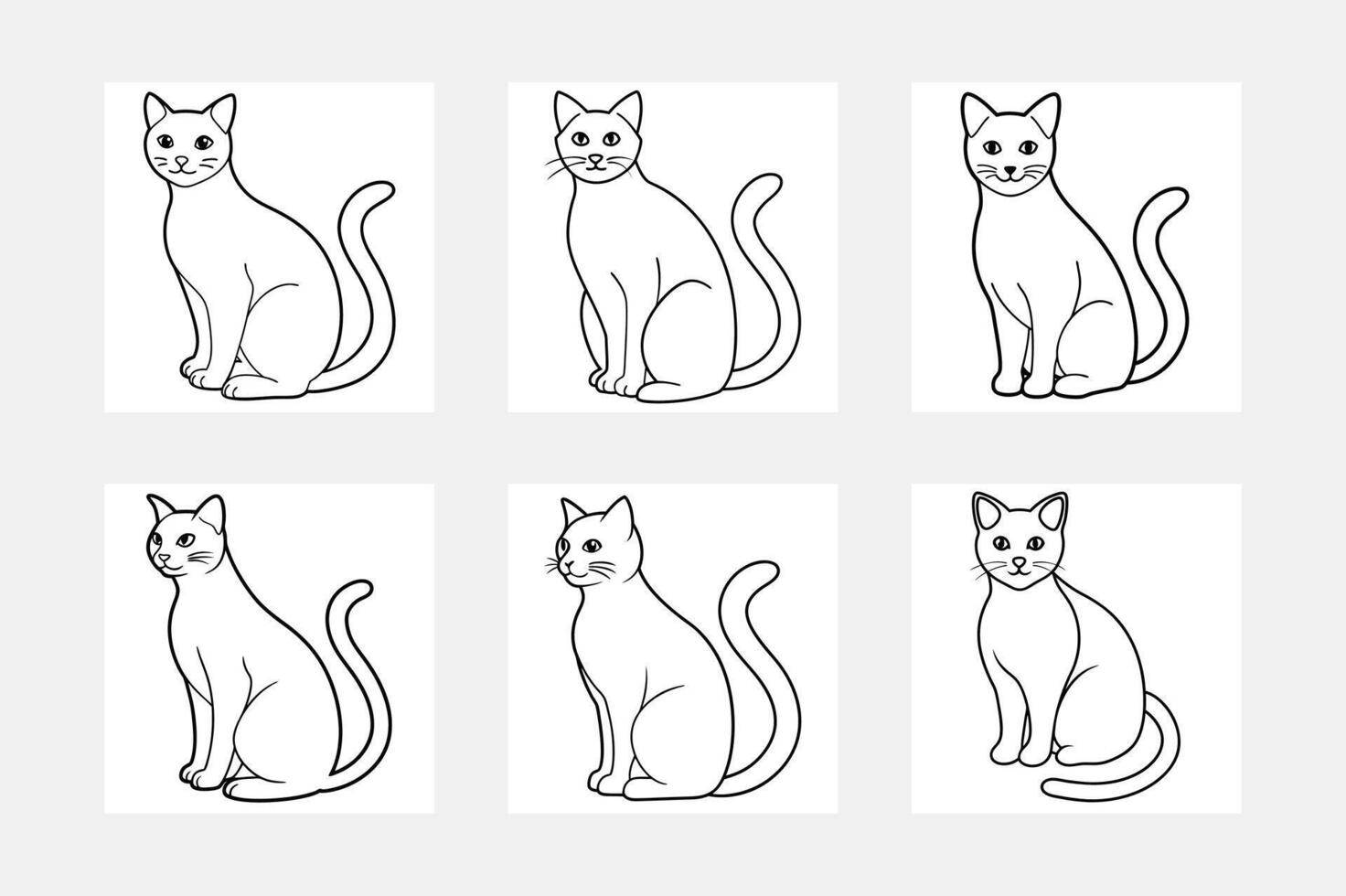 Unleash Imagination with Cat Line Art for Kids Coloring vector
