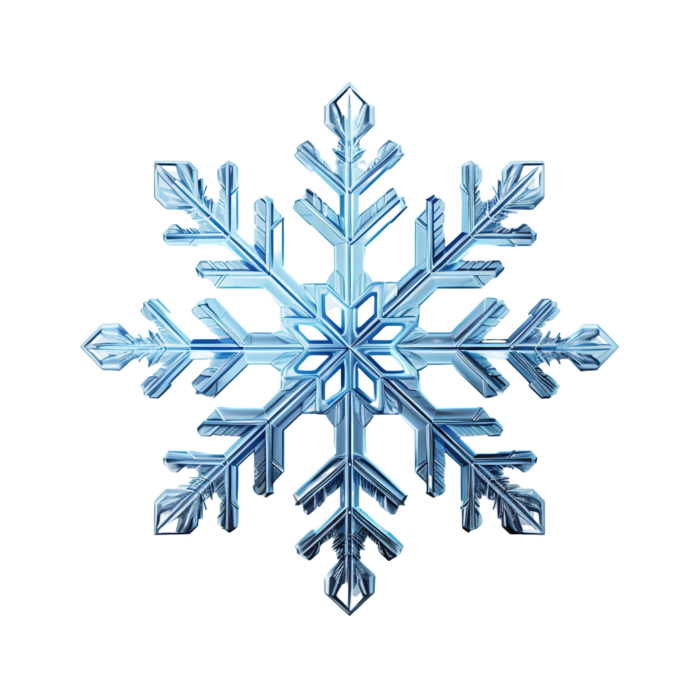 3d Icon Of Christmas Snowflake isolated on transparent background png