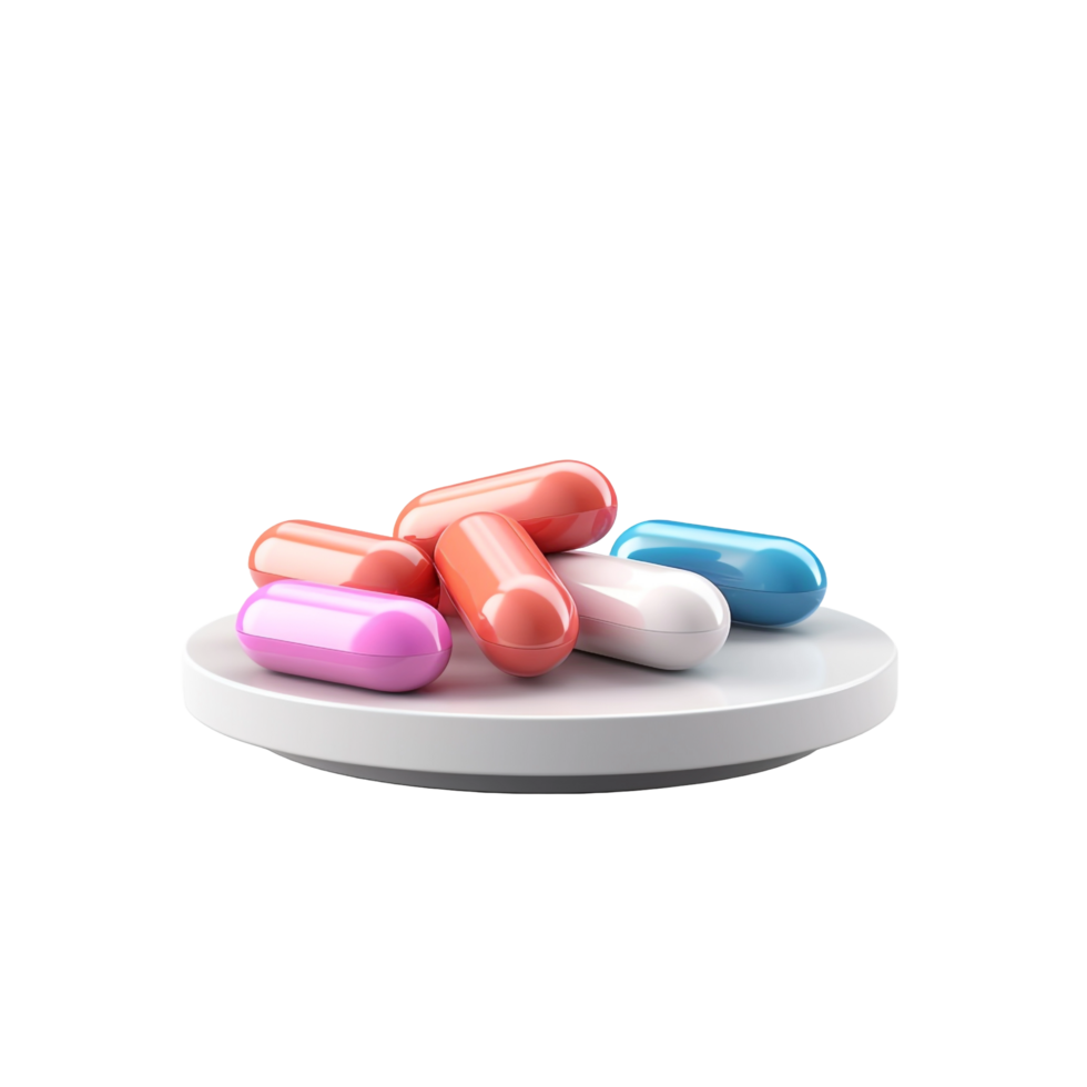 3d Drug Health Tablet isolated on transparent background png