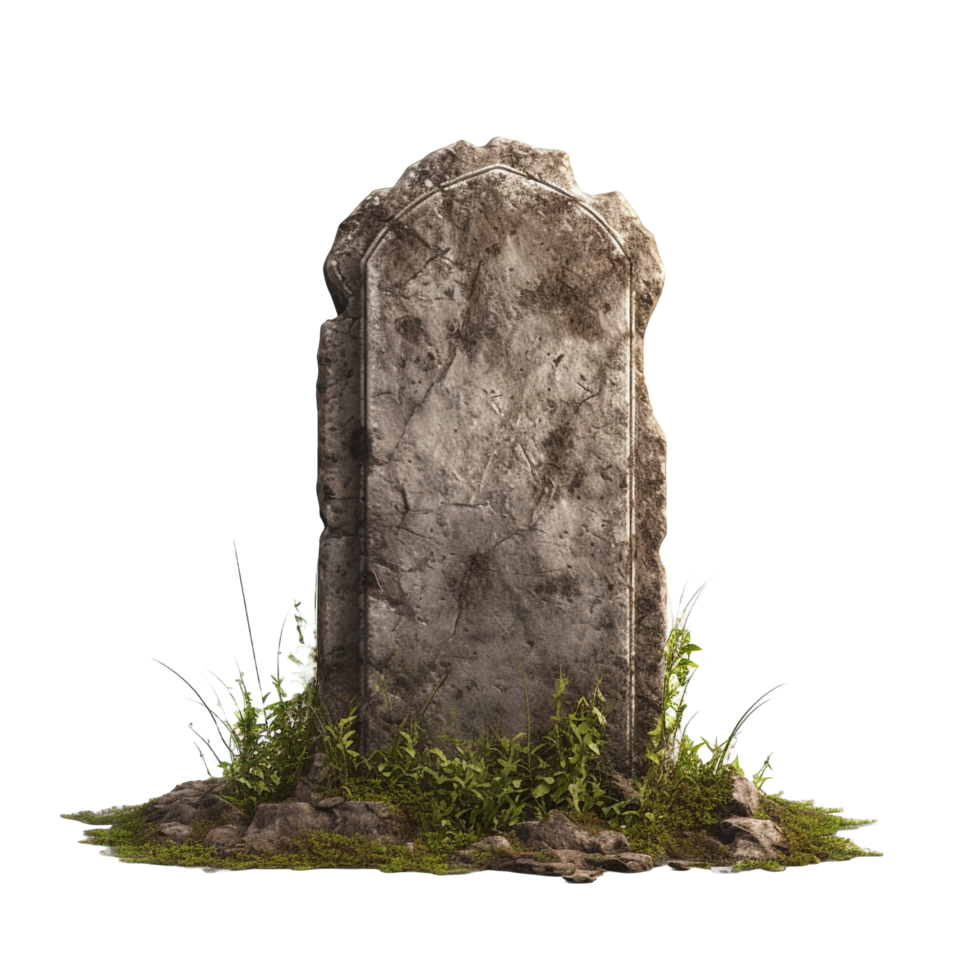 3d Gravestone isolated on transparent background png