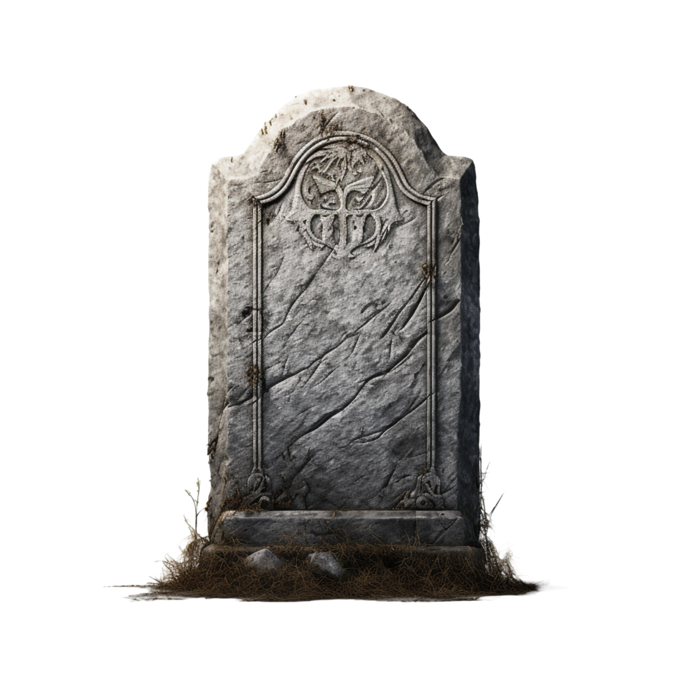 3d Gravestone isolated on transparent background png