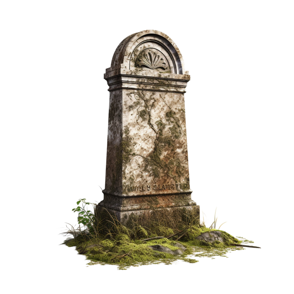 3d Gravestone isolated on transparent background png