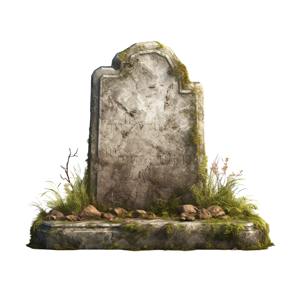 3d Gravestone isolated on transparent background png